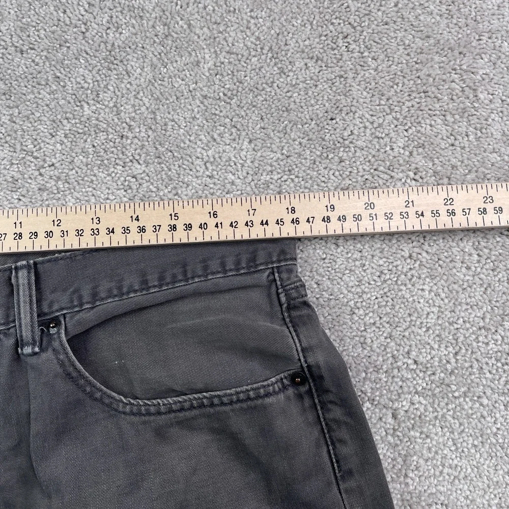 Levis 505‎ Jeans Mens 36x30 Grey Regular Straight Leg Cotton Denim White Tab